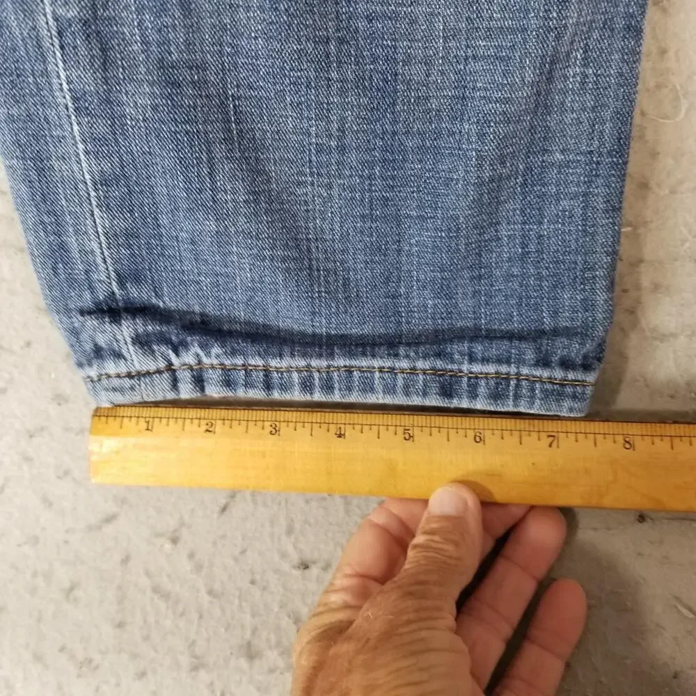 Levi's 514 jeans men's 32x34 regular fit straight blue stretch denim pants retro